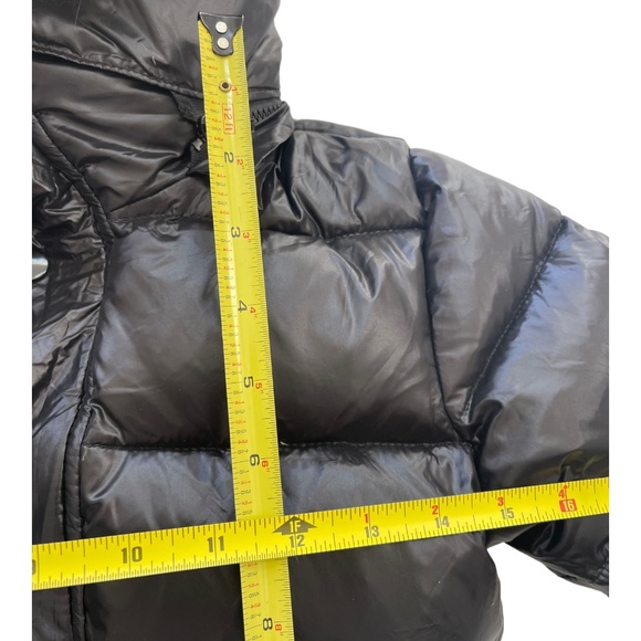 Down Parka Fur Feather Jacket Hooded Slim White duck Down Short Parkas Sz 2 - Picture 6 of 12